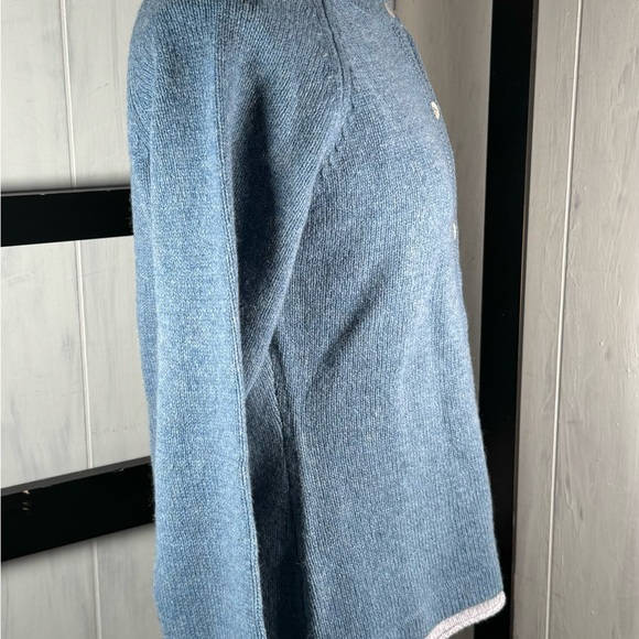 IrelandsEye Blue KILLINEY Wool & Cashmere Cardigan, Size Medium, New With Tags - Picture 4 of 11